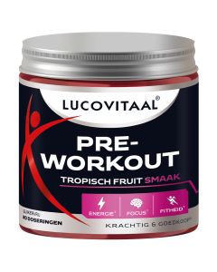 Pre-Workout Tropisch Fruit smaak - 200 gram (THT 03-2027)