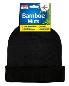 Bamboe Muts 1 stuk (ZWART OF BEIGE)