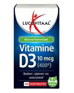 Vitamine D3 10 mcg (400IE) Vegan Kauwtablet