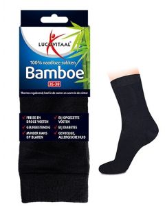 Bamboe Sokken Lang Zwart 3 paar