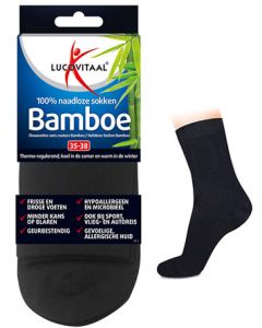 Bamboe Sokken Lang Zwart 3 paar