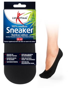 Bamboe Sneakersok Zwart 3 paar