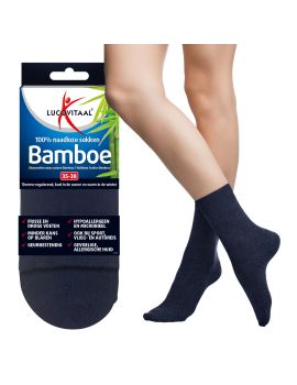 Bamboe Sokken Lang Blauw 3 paar
