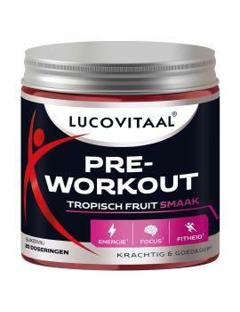 Pre-Workout Tropisch Fruit smaak - 200 gram (THT 03-2027)
