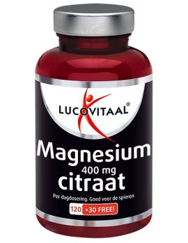 Magnesium Citraat tabletten 400 mg 150 tabletten MAXI POT