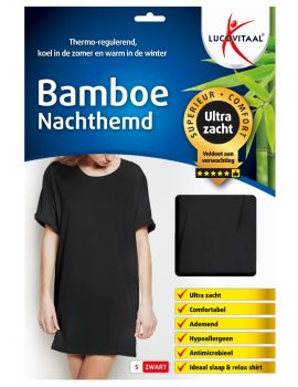 Bamboe Nachthemd Zwart 