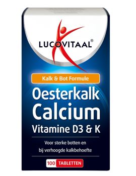 Oesterkalk Calcium Vitamine D3 & K 100 tabletten