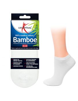 Bamboe Enkelsok Wit 3 paar