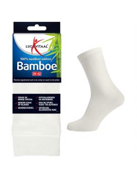 Bamboe Sokken Lang Wit 3 stuks