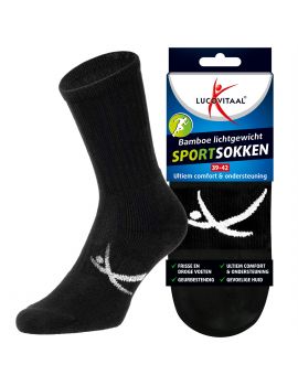 Bamboe Zwarte Sportsokken 3 paar
