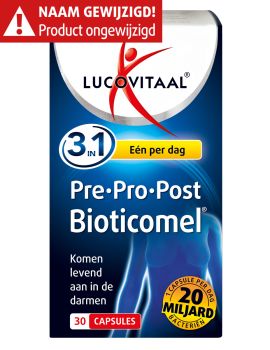 Pre · Pro · Post Bioticomel 30 capsules
