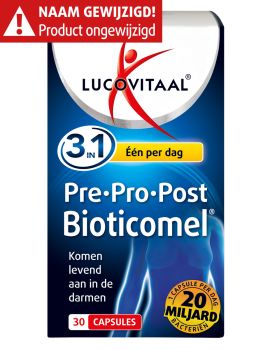 Pre · Pro · Post Bioticomel 30 capsules
