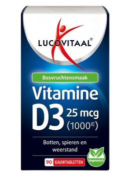 Vitamine D3 25 mcg (1000IE) 90 kauwtabletten