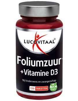 Foliumzuur + Vitamine D3 120 tabletten