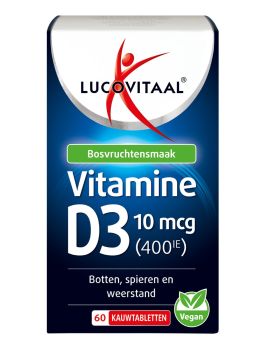 Vitamine D3 10 mcg (400IE) Vegan Kauwtablet