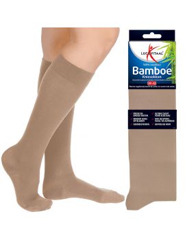 Bamboe Kniesok Ecru 2 paar