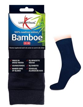 Bamboe Sokken Lang Blauw 3 paar