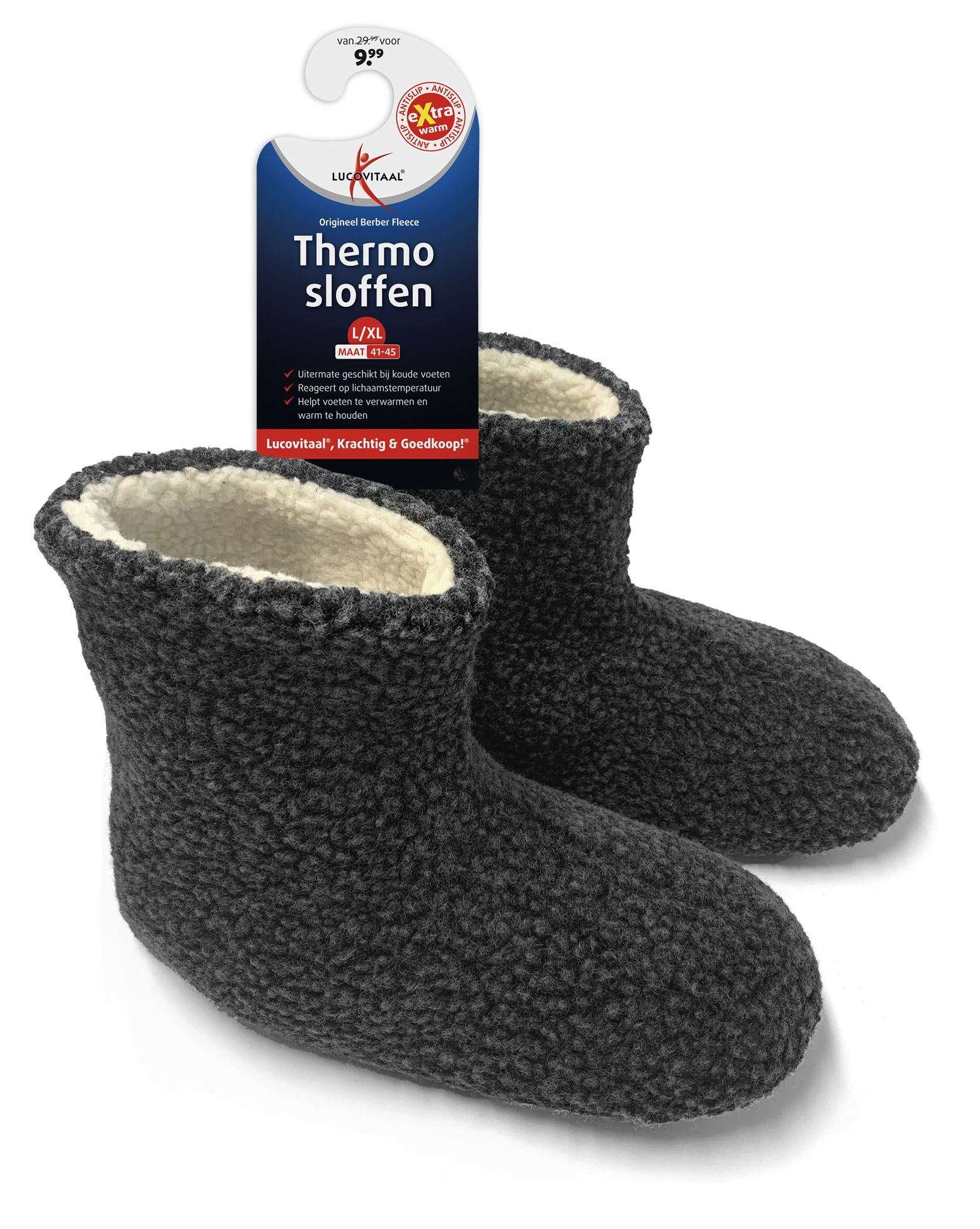 Thermo Berber Slof maat 41-45 (L/XL)